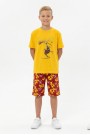 Garson Erkek Çocuk Futbolcu Baskılı Kısa Kollu Süprem Kumaş Şortlu Takım