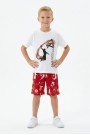 Erkek Çocuk Basketbol Baskılı Kısa Kollu Süprem Kumaş Şortlu Takım 