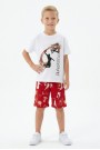 Erkek Çocuk Basketbol Baskılı Kısa Kollu Süprem Kumaş Şortlu Takım 