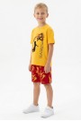 Erkek Çocuk Basketbol Baskılı Kısa Kollu Süprem Kumaş Şortlu Takım 