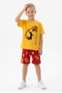 Erkek Çocuk Basketbol Baskılı Kısa Kollu Süprem Kumaş Şortlu Takım 