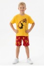 Erkek Çocuk Basketbol Baskılı Kısa Kollu Süprem Kumaş Şortlu Takım 