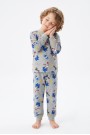 Erkek Çocuk Karakter Baskılı %100 Pamuk Süprem Kumaş Reaktif Boyama Uzun Kollu Pijama Takımı