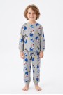 Erkek Çocuk Karakter Baskılı %100 Pamuk Süprem Kumaş Reaktif Boyama Uzun Kollu Pijama Takımı