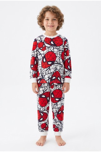 Erkek Çocuk Karakter Baskılı %100 Pamuk Süprem Kumaş Reaktif Boyama Uzun Kollu Pijama Takımı
