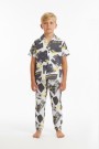 Garson Erkek Çocuk Baskılı %100 Pamuk Reaktif Boyama Süprem Kısa Kollu Gömlek Pijama Takımı