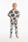 Garson Erkek Çocuk Baskılı %100 Pamuk Reaktif Boyama Süprem Kısa Kollu Gömlek Pijama Takımı