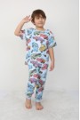 Erkek Çocuk Araba Baskılı %100 Pamuk Reaktif Boyama Süprem Pijama Takımı