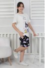 Garson Kız Çocuk Baskılı %100 Pamuk Reaktif Boyalı Süprem Kumaş Kısa Kollu Şortlu Pijama Takımı