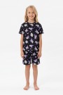 Garson Kız Çocuk Baskılı %100 Pamuk Reaktif Boyalı Süprem Kumaş Kısa Kollu Şortlu Pijama Takımı