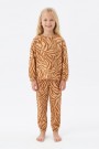 Kız Çocuk Baskılı %100 Pamuk Reaktif Boyalı Süprem Kumaş Uzun Kollu Pijama Takımı