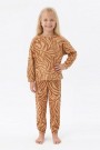 Kız Çocuk Baskılı %100 Pamuk Reaktif Boyalı Süprem Kumaş Uzun Kollu Pijama Takımı