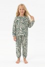 Kız Çocuk Baskılı %100 Pamuk Reaktif Boyalı Süprem Kumaş Uzun Kollu Pijama Takımı