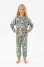 Kız Çocuk Baskılı %100 Pamuk Reaktif Boyalı Süprem Kumaş Uzun Kollu Pijama Takımı