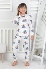 Kız Çocuk Baskılı İnterlok Pamuklu Günlük Pijama Takımı
