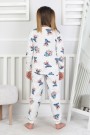 Kız Çocuk Baskılı İnterlok Pamuklu Günlük Pijama Takımı
