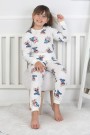 Kız Çocuk Baskılı İnterlok Pamuklu Günlük Pijama Takımı