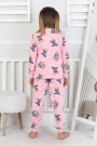 Kız Çocuk Baskılı İnterlok Pamuklu Günlük Pijama Takımı