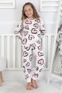 Kız Çocuk Baskılı Süprem Pamuklu Günlük Pijama Takımı