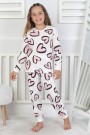 Kız Çocuk Baskılı Süprem Pamuklu Günlük Pijama Takımı