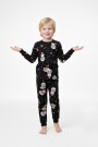 Erkek Çocuk Kardan Adam Desenli Yılbaşı Temalı %100 Pamuk Reaktif Boyalı Süprem Kumaş Uzun Kollu Pijama Takımı