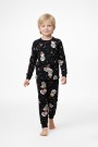Erkek Çocuk Kardan Adam Desenli Yılbaşı Temalı %100 Pamuk Reaktif Boyalı Süprem Kumaş Uzun Kollu Pijama Takımı