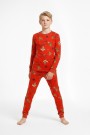 Garson Çocuk Mutlu Yıllar Temalı %100 Pamuk Reaktif Boyalı Süprem Kumaş Uzun Kollu Pijama Takımı 
