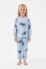 Kız Çocuk %100 Pamuk Reaktif Boyalı Süprem Kumaş Pijama Takımı