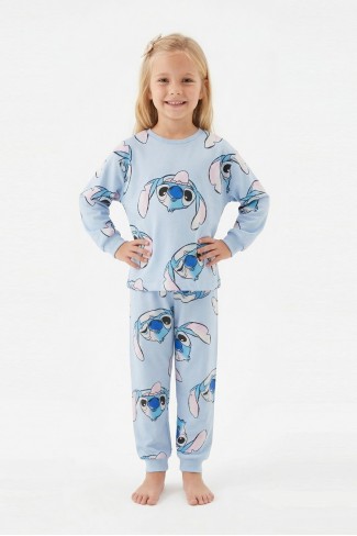 Kız Çocuk %100 Pamuk Reaktif Boyalı Süprem Kumaş Pijama Takımı