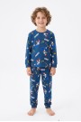 Erkek Çocuk %100 Pamuk Reaktif Boyalı İnterlok Kumaş Pijama Takımı  