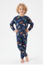 Erkek Çocuk %100 Pamuk Reaktif Boyalı İnterlok Kumaş Pijama Takımı 