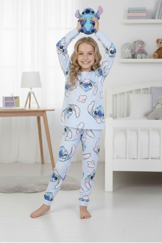 Garson Kız Çocuk %100 Pamuk Reaktif Boyalı Süprem Kumaş Pijama Takımı