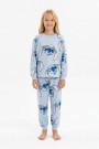Garson Kız Çocuk %100 Pamuk Reaktif Boyalı Süprem Kumaş Pijama Takımı