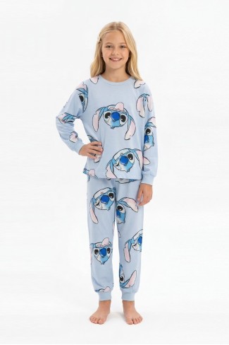 Garson Kız Çocuk %100 Pamuk Reaktif Boyalı Süprem Kumaş Pijama Takımı