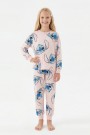 Garson Kız Çocuk %100 Pamuk Reaktif Boyalı Süprem Kumaş Uzun Kollu Pijama Takımı