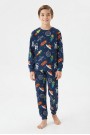 Garson Erkek Çocuk %100 Pamuk Reaktif Boyalı İnterlok Kumaş Pijama Takımı