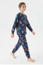 Garson Erkek Çocuk %100 Pamuk Reaktif Boyalı İnterlok Kumaş Pijama Takımı