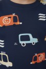 Garson Erkek Çocuk %100 Pamuk Reaktif Boyalı İnterlok Kumaş Araba Baskılı Pijama Takımı 