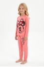 Kız Çocuk Karakter Baskılı %100 Pamuk Süprem Kumaş Uzun Kollu Pijama Takımı