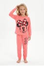 Kız Çocuk Karakter Baskılı %100 Pamuk Süprem Kumaş Uzun Kollu Pijama Takımı