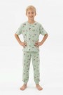 Garson Erkek Çocuk Yelkenli Desenli %100 Pamuk Reaktif Boyalı Süprem Kumaş Kısa Kollu Pijama Takımı