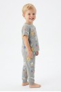 Erkek Bebek Koala ve Fil Figürlü %100 Pamuk Reaktif Boyalı Süprem Kumaş Kısa Kollu Pijama Takımı