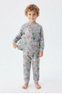 Erkek Bebek Karakter Baskılı %100 Pamuk Süprem Kumaş Reaktif Boyama Uzun Kollu Pijama Takımı 