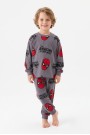 Erkek Çocuk Karakter Baskılı %100 Pamuk Süprem Kumaş Reaktif Boyama Uzun Kollu Pijama Takımı 