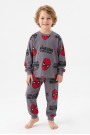 Erkek Çocuk Karakter Baskılı %100 Pamuk Süprem Kumaş Reaktif Boyama Uzun Kollu Pijama Takımı 