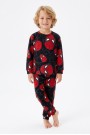 Erkek Çocuk Karakter Maske Desenli%100 Pamuk Reaktif Boyama İnterlok Kumaş Uzun Kollu Pijama Takımı 