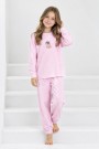 Erkek Çocuk Sevimli Ayıcık Baskılı %100 Pamuk Süprem Kumaş Düz Uzun Kollu Pijama Takımı