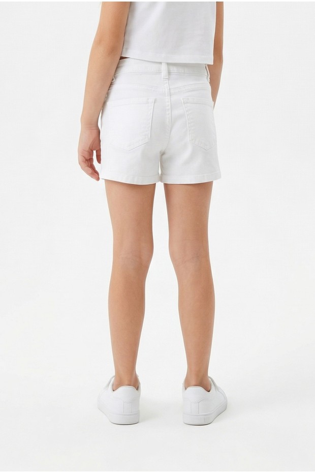 Kız Çocuk Cepli Gabardin Kumaş Günlük Yazlık Şort