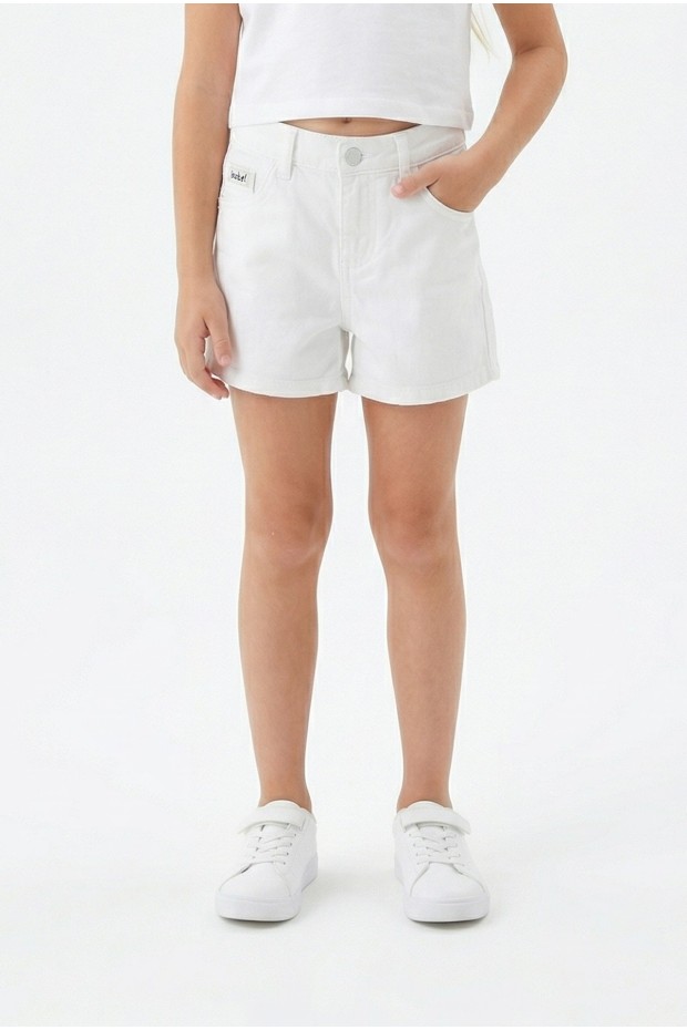 Kız Çocuk Cepli Gabardin Kumaş Günlük Yazlık Şort