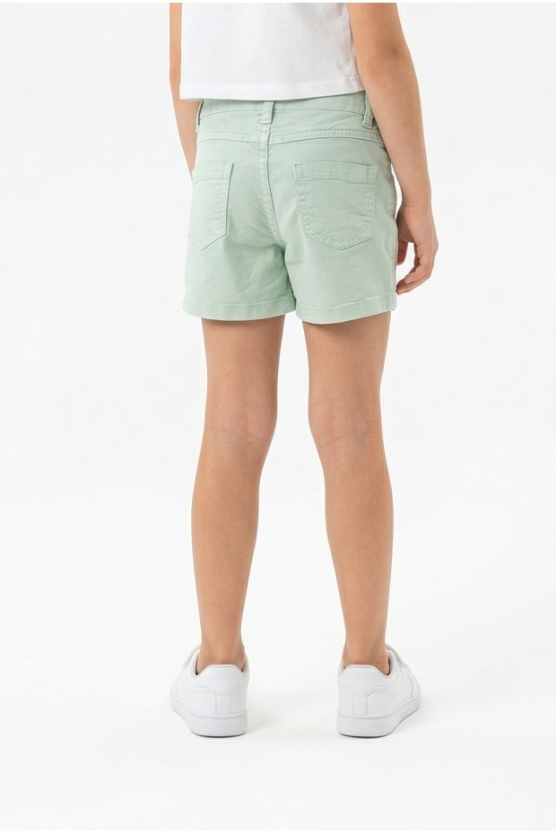 Kız Çocuk Cepli Gabardin Kumaş Günlük Yazlık Şort